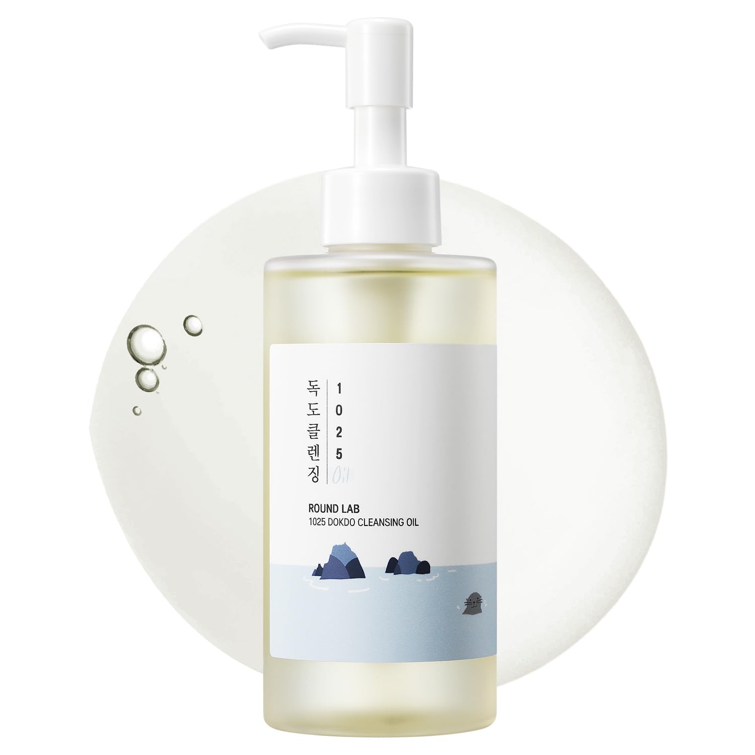 ROUND LAB 1025 Dokdo Cleansing Oil 6.76 Fl Oz, Facial Oil Cleanser for Face, Deep Pore Cleansing, Easy to Wash Off No Oily Residue, Korean Skin Care